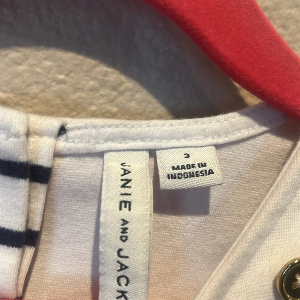 Janie and Jack Girls Striped Sailor Dress Preppy Size 3